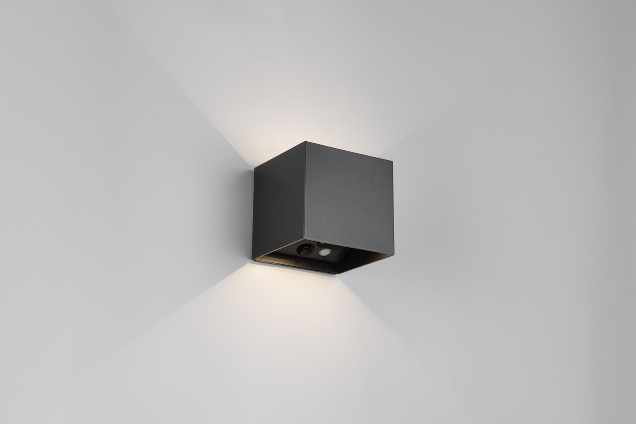 Aplica de perete pentru exterior Genie, RL NOW, 10x10.5x10 cm, 1W, 2x SMD, plastic, negru mat - imagine 7